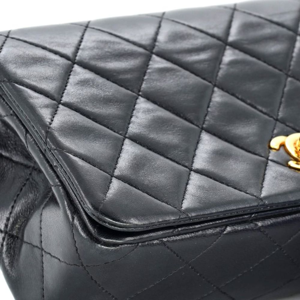 Chanel Vintage Full Flap Bag Quilted Lambskin Mini Black - Picture 7 of 12